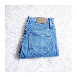 Madewell 10" High Rise Skinny Denim Jeans Fringed Hem SZ25